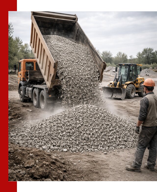 Доставка щебня в Котельниках крупными и мелкими фракциями