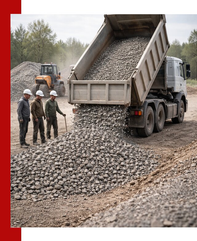 Доставка гравийного щебня фракции 70-120 в Котельниках