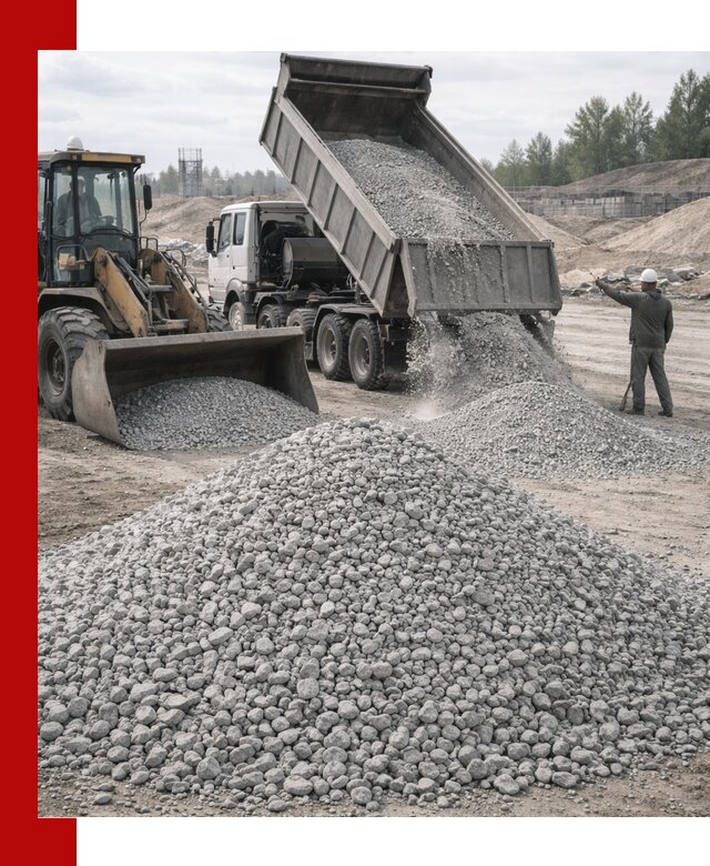 Доставка известнякового щебня фр. 5–20 в Котельниках