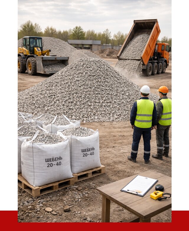 Известняковый щебень 20-40 в Котельниках от 2230 р. ПРОНЕРУДКтн