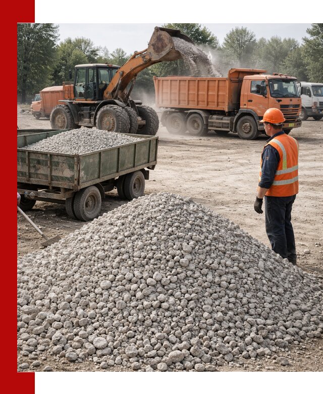 Доставка известнякового щебня фракция 20–40 в Котельниках