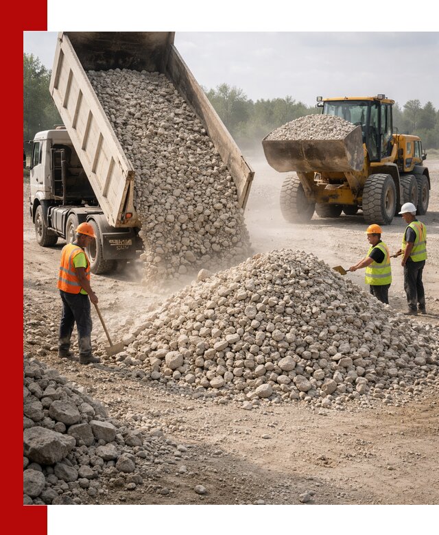 Доставка известнякового щебня фр. 40-70 в Котельниках