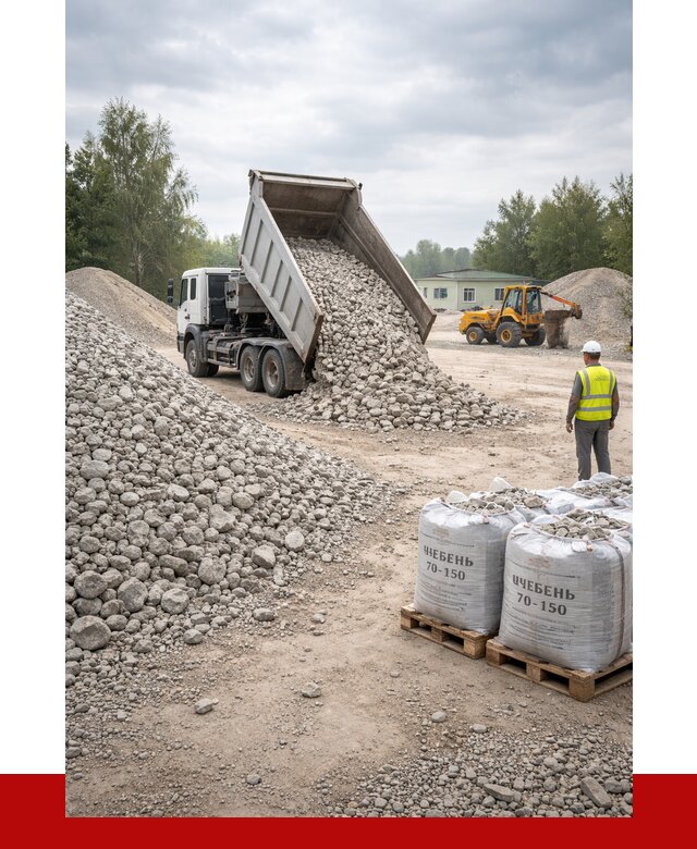 Известняковый щебень фракция 70-150 в Котельниках от 1327 р. | ПРОНЕРУДКтн