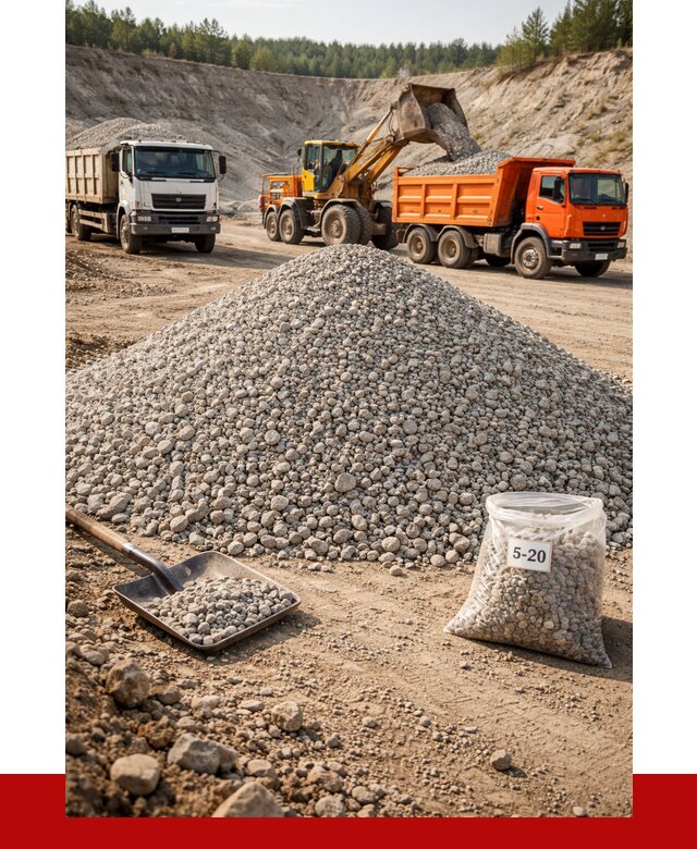 Доломитовый щебень фр. 5-20 в Котельниках от 4460 р. | ПРОНЕРУДКтн