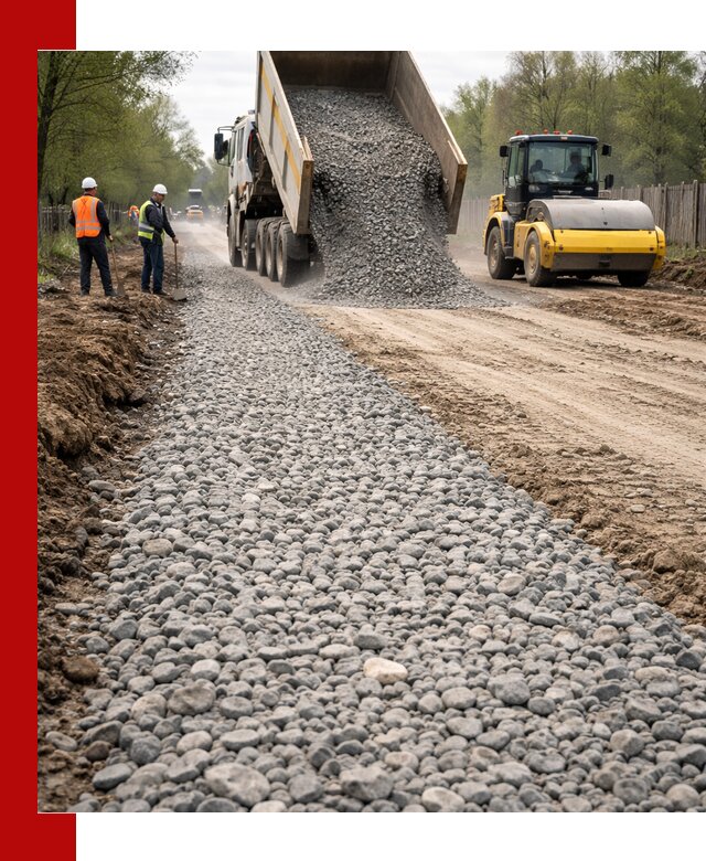 Доставка щебня для отсыпки дорог в Котельниках высокого качества