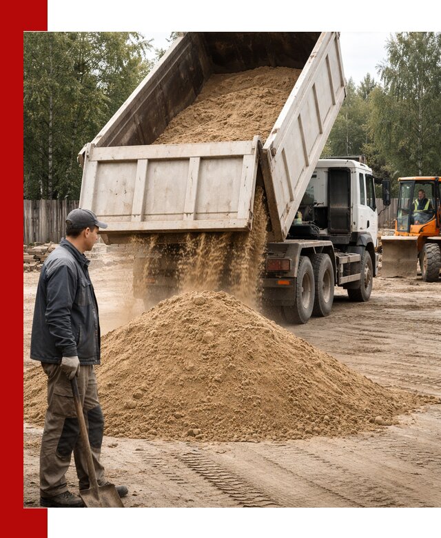 Доставка и продажа песка с разгрузкой в Котельниках