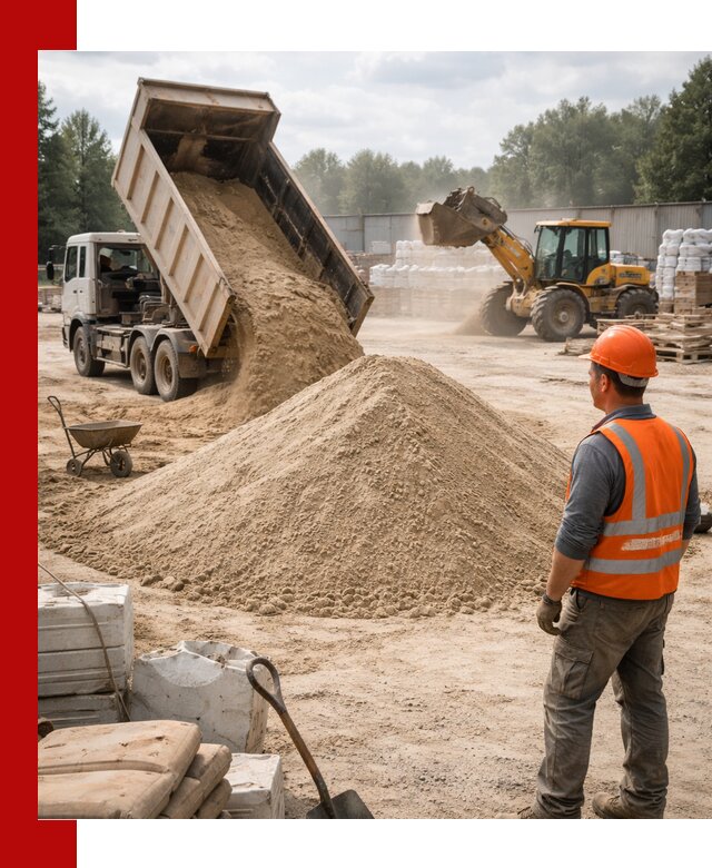 Доставка строительного песка с самосвалом в Котельниках