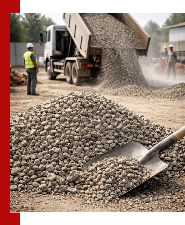 Доставка гравия фракции 20-40 в Котельниках с самосвалами