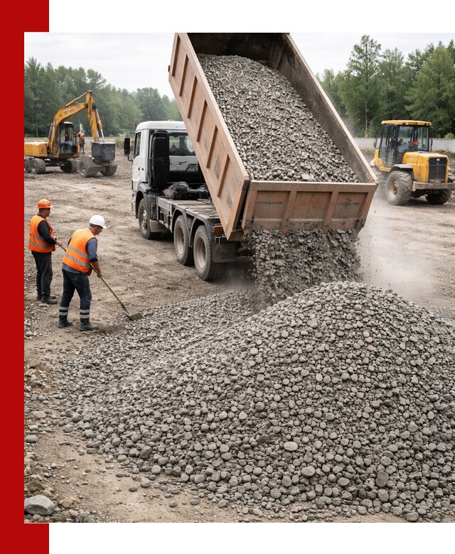 Доставка гравия фракции 40-70 в Котельниках оптом и в розницу