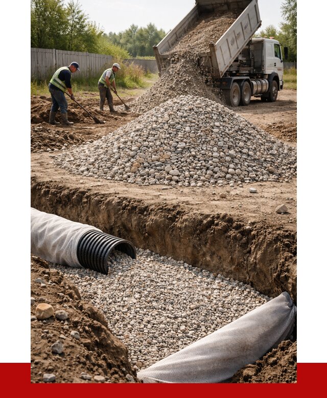 Гравий для дренажа в Котельниках от 2336 р., доставка ПРОНЕРУДКтн