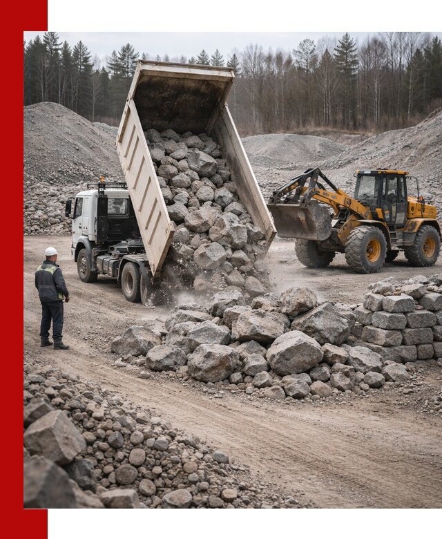 Доставка и продажа бутового гранитного камня в Котельниках