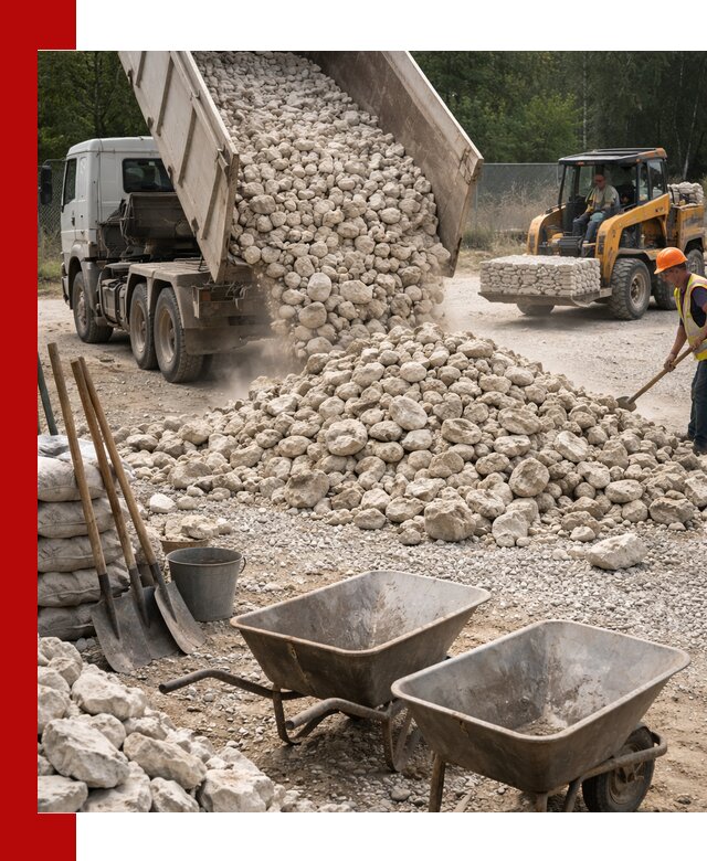 Доставка и продажа бутового известнякового камня в Котельниках