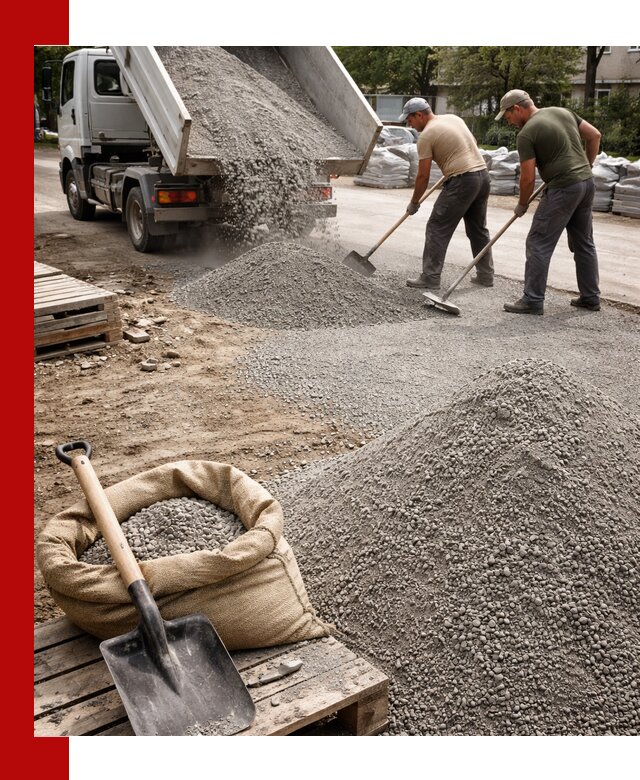 Отсев для тротуарной плитки в Котельниках — доставка и укладка