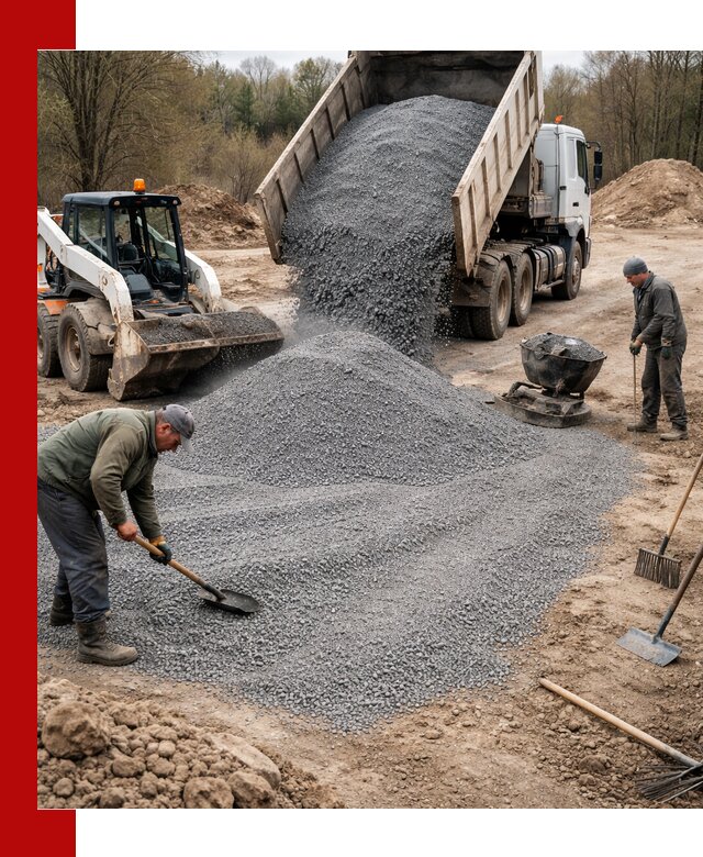 Отсев для подсыпки в Котельниках — доставка и подсыпка на участок