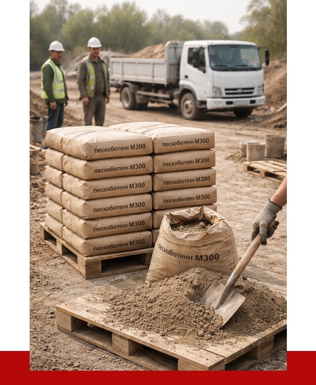Пескобетон М300 в Котельниках с доставкой от 4937 р. за куб | ПРОНЕРУДКтн