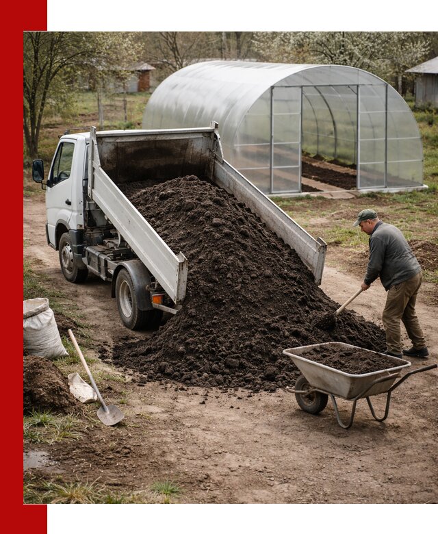 Чернозем для теплицы с доставкой в Котельниках