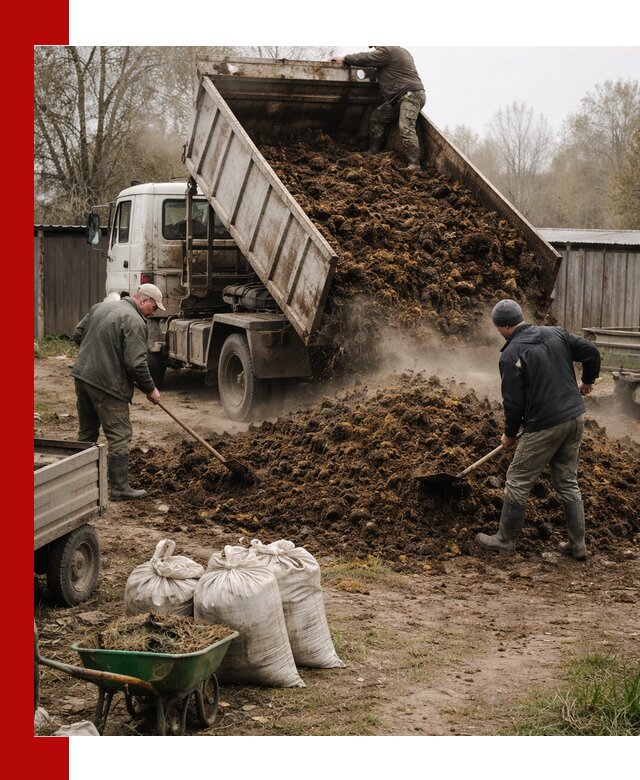 Доставка коровьего навоза самосвалом в Котельниках
