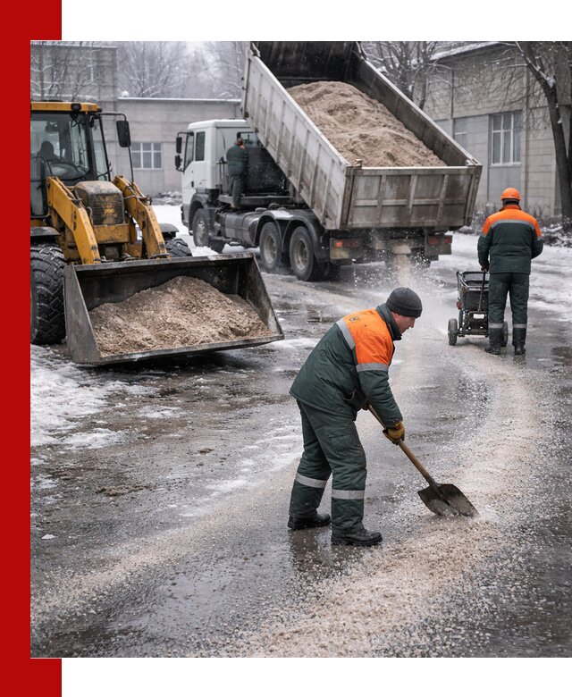 Реагент против гололеда с доставкой и нанесением в Котельниках