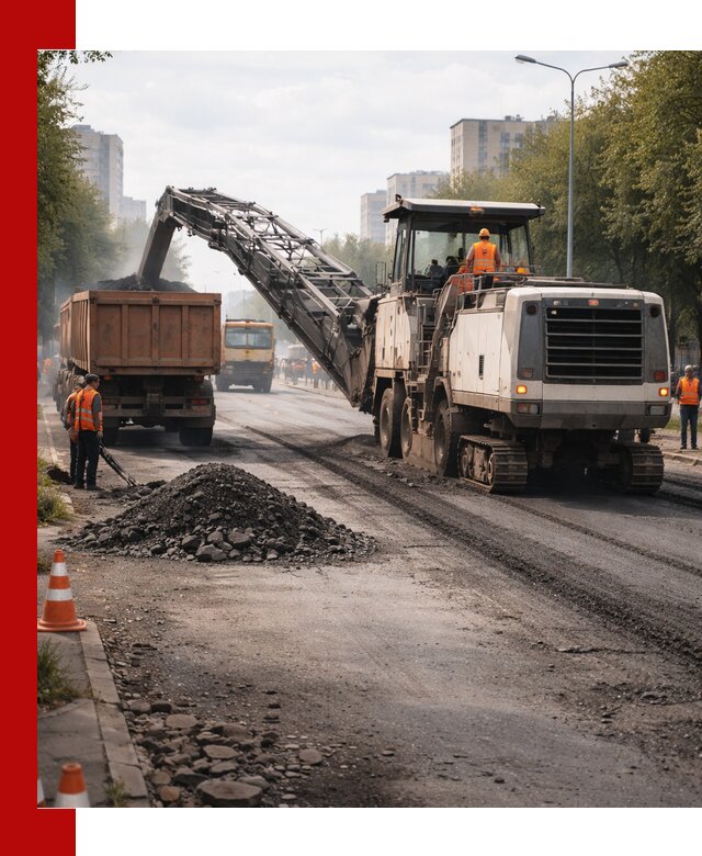 Фрезерованный асфальт в Котельниках — удаление и вывоз старого покрытия