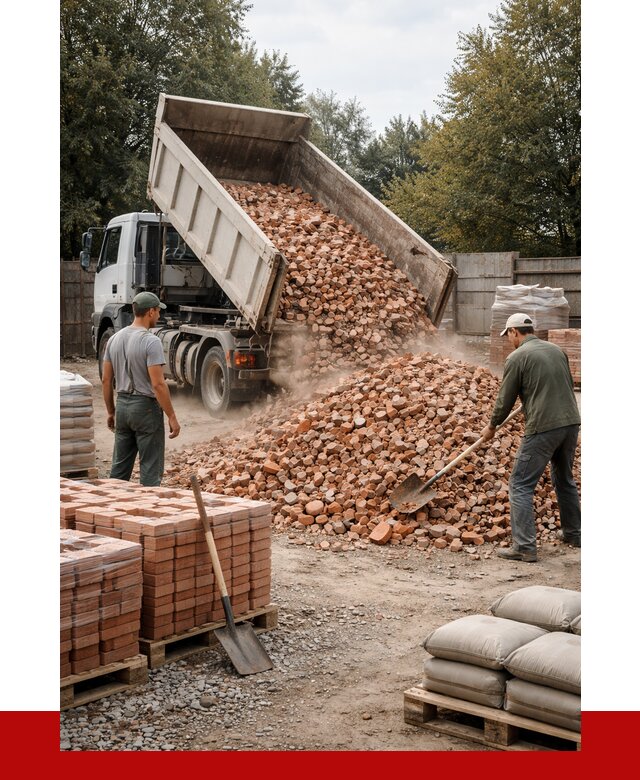 Бой кирпича в Котельниках с доставкой от 4460 руб/куб | ПРОНЕРУДКтн