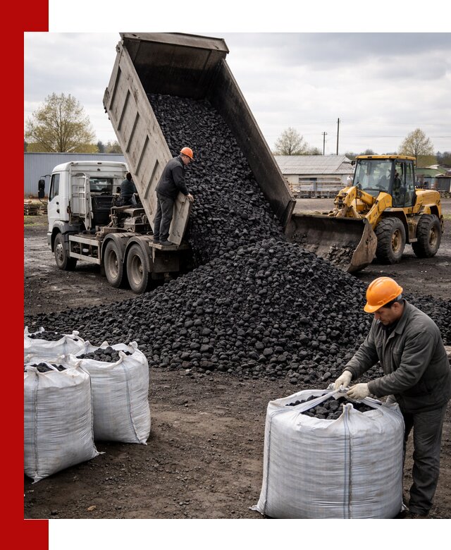 Доставка каменного угля в Котельниках оптом и в розницу