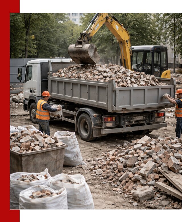Вывоз строительного мусора в Котельниках с самосвалами и контейнерами