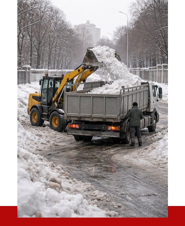 Вывоз снега с погрузкой в Котельниках от 3716 р. ПРОНЕРУДКтн
