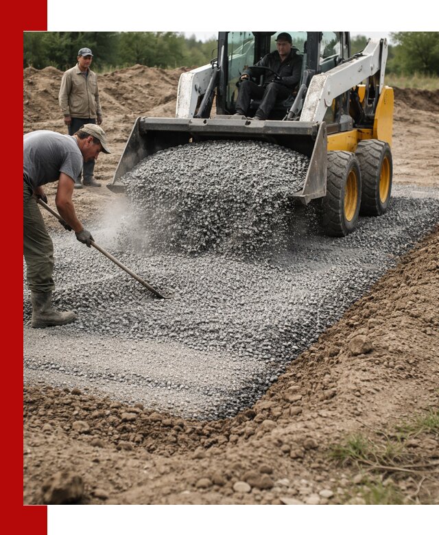 Устройство щебеночной подушки в Котельниках для дорог и фундаментов